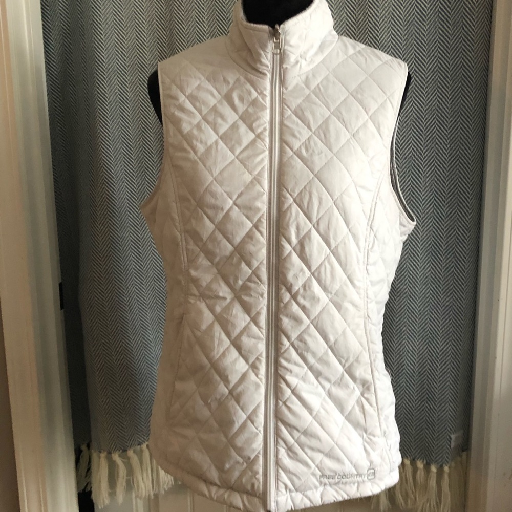 Free Country White Quilted ZIP Up Vest